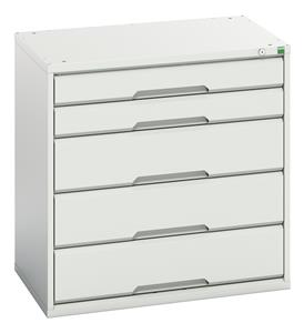 Bott Verso the Bott budget range, lighter duty lower spec cabinets cupboard Verso 800Wx550Dx800H 5 Drawer Cabinet